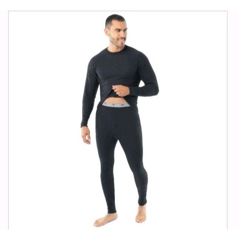 Men's Traditional Waffle Thermal Top & Bottom Set |Cotton Blend Base Layer Sz SM